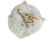 Модные ювелирные изделия, роскошные мужские кольца 039s из 18-каратного желтого золота с наполнителем, 250 шт., циркон, медь, масонское кольцо AG, размер 8154859489