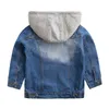 2018 neue Baby Jungen Jeansjacke klassische Reißverschluss Kapuze Oberbekleidung Mantel Frühling Herbst Kleidung Kinder Jacke Mantel