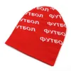 Autumn Winter Brand Gosha Rubchinskiy Knitted Hat Russian Letter Wool Caps Men Women Fashion Hiphop Skull Caps