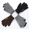 New Luxury Anti-skid Capacity Touch Screen Knitted Gloves Thicken Warm Winter Driving Gloves Five Fingers Gloves