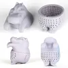 FDA Silicone Cute Hippo Shaped Tea Infuser Slicone Reusable Portable Tea Strainer Coffee Filter Empty Tea Bags Leaf Diffuser 20PCS2288578