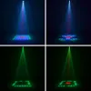 Mini 64 LEDs RGBW Sound Active 24 Lattice Patterns Projector Lights Disco Home Club Party DJ Show Stage Lighting