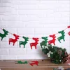 Dekoracje świąteczne wisior świąteczny jelenie łosie pull flaga Bunting urodzinowe ozdoby świąteczne scenę sztandarowy laser pusta flaga