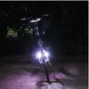 1pcs aspetto alieno silicone impermeabile bici bicicletta testa anteriore LED luci di avvertimento di sicurezza notte all'aperto illuminazione della lampada da ciclismo nero