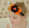 Baby Girls Halloween Band Band Pumpkin Bandbands Orange Murffon Flower Head Band Newborn Down Gift POP1645116