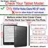 Per Rakuten Kobo Clara HD 6 pollici ultra slim Soft TPU Smart book Case eReader Cover in pelle magnetica sleep flip fit N249