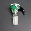 Swirly Bowl masculino gancho tigela peça Herb Bowl para Bong Slide 14mm Peruca Masculina Wag Bong Bowl com Alça Pinch Slide Herb Slide Pull Out Bong Bowl