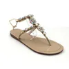 Moda Luxo Rhinestone Crystal Summer Beach Sapatos femininos Sandálias Designer chinelos para chinelos sapatos de casamento Bride2042029