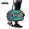 Top Quality Canvas Messenger Duffle Bag For Traveling Musical Note Hand Luggage Travel Shoulder Bags With Shoes Pocket Students Gym Duffel