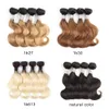 50g/bundle Ombre Blonde Hair Bundles Short Bob Style 10-12 Inch Brazilian Body Wave 4 Bundles Natural Color Remy Human Hair Extensions