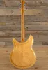381 12 Stringi V69 Maple Glo Semi Hollow Ciało Naturalna gitara Elektryczna Szachownica Wiązanie, Trójkąt Wkładka, Szyja Sandwich, Vintage Tuners