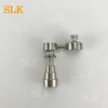 Justerbar Titanium Quartz Nail Universal Domeless GR2 TI Nail Joint Male och Kvinna Sex-i-ett Dabber Spik med Titan Carb Cap