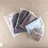 Hersluitbare rits plastic zakken kleding kledingkast opslag organizer tas frosted clear dikke 1,6 mm voor shirts sok ondergoed 14 maten