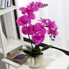 real touch Flowers fake flowers home decor living room decorations PU material silk Orchid Butterfly table centerpieces Wedding de4167244