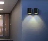Современный светодиодный настенный светильник крыльца огни для ванной комнаты Водонепроницаемый IP54 Однократный сад Открытый освещение алюминиевая настенная лампа с лампочками LLFA