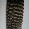 Ombre cabelo grisalho tecer 10 "-26" T1B / cabelo grisalho tecer 100g / PCS Profunda encaracolado Feixes de Cabelo Humano Dupla trama Remy Tecer Feixes