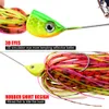 20 pièces 10g 15g 20g Spinnerbait leurres de pêche cuillère leurres Buzzbait pour matériel de pêche au bar jupe en Silicone 6428936