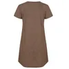 Vrouwen Kant Paneled Losse T-shirt Korte Mouwen Zomer Katoen Kant T-shirt Onregelmatige Losse Zoom Casual T-shirt am135