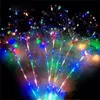 Palloncini lampeggianti a LED Illuminazione notturna Palla Bobo Decorazione multicolore Palloncino Matrimonio Palloncini accendini luminosi decorativi con bastone Vendita