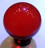 Czerwona kieliszek do wina piłka, sztuczna czerwona kula kryształowa, czerwona szklana piłka, średnica 8 cm