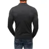 Ny design casual tröja turtleneck smal passform stickning herr dragkedja tröjor man pullover med plus size m-xxxl