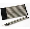 10 قطعة / الوحدة جودة عالية الأسود 0.7 ملليمتر حبر القلم الغيارات لطيفة الأقلام الرول الكرة القلم القرطاسية الكتابة السلس القلم الملحقات