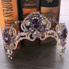 Beautiful Amethyst crown hoop, European and American hot crown, head ornament, wedding dress accessories crown.
