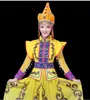 New design long Mongolian Dance clothing ethnic minority dress Chinese performance Folk Dance apparel Stage wear fancy Costumes for Singers