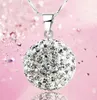 Hot Style Silver Color Diamond Ball Necklace European och American Head Ornament Halsband Sweater Chain Fashion Classic Delikat