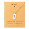 Aunt Sister Uncle Pendants Chain Necklaces Grandma Grandpa Family Mom Daughter Dad Father Brother Son Fashion Jewelry Love Gift3296