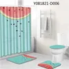 Free shipping 180x180cm Four Pieces Of Cushion Combination In Shower Curtain Bathroom Carpets