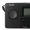 K-603 Radio FM/AM/SW Receptor de banda mundial Reproductor de MP3 Grabadora REC con temporizador de reposo Grabadora de radio FM negra