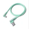 90 stopni Micro USB Kabel 1M 2M 3M 2A Szybki przewody ładowarki Pleciony Typ C Linia danych dla S20 S10 S9 S10 Note 20 Smartphone Android Telefony