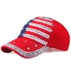 Hochwertige Sternmuster-Baseballmütze mit Nietendruck, für Damen und Herren, amerikanische Flagge, Snapback, Hip-Hop-Hüte
