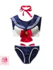 Spedizione gratuita Sailor Moon Girl's Costume da bagno bikini sexy Lingerie Vestito da marinaio Costumi Cosplay Plus Size 5 colori C18111601