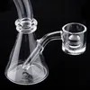 5 '' Quartz Beaker Hookahs com rígido reator de fundo núcleo mini tubo de água Bongs Dab Rig conveniente para usar para fumar