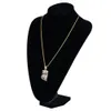 Mode cuivre couleur or plaqué glacé jésus visage pendentif collier Micro pavé grande pierre CZ Hip Hop Bling bijoux 2484