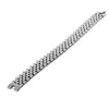Titta på kedjearmband armband för män 21 5 cm längd 316L rostfritt stål silverpläterad lyxdesigner mode smycken312f