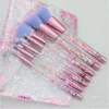 7pc Glitter Crystal Makeup Brush Set Diamond Pro Highlighter Brushes Concealer Make Up Brush Gift DHL free shipping