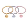 3pc/Set Tree of Life Barmarmbanden Oostenrijkse steentjes Goud zilveren Rose 3 kleur elastische kettingbangle voor vrouwen mode -sieraden geschenk