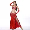 Traje de danza del vientre 2 piezas / traje Bra falda 2018 Nueva llegada Ropa de danza del vientre Conjunto de traje oriental