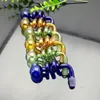 Sigara borusu mini nargile cam bonglar renkli metal şekil renkli spiral s wok
