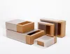 Blackbrown Kraft Paper Drawer Boxes with Frosted PVC Cover DIY Handmade Soap Craft Jewel Box Party Party Packaging7469874
