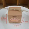 Retro Kraft Pape Candy Boxes Square Little Prince Princess Crown Gift Wrapping Box For Party Wedding Supplies Brown 0 22wj BB