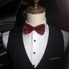 Solid color Fashion Bow ties Groom Men Plaid Marriage Butterfly Wedding business suit bow tie