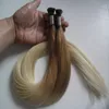 T8/613 Two Tone Straight Ombre Keratin Human Fusion Hair Machine Made Remy Nail I Tip Capsule Human Hair Extension