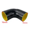 PQY - 3" 76mm 90 Degree Elbow Silicone Hose Pipe Turbo Intake Blue&yellow / Black&yellow PQY-SH9030-QY