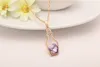 Желая бутылка кулон ожерелье для любовника подруга женщины мода элегантное ожерелье с флэш-алмаз в форме сердца австрийский хрусталь ожерелье