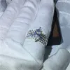 女性のための高級ジュエリーマーキーカット5ctドイモニークCZ 925スターリングシルバーの婚約の結婚式のバンドリング愛のギフト