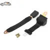 1 Set 2 Point Retractable Auto Car Safety Seat Belt Buckle Universal Adjustable Black